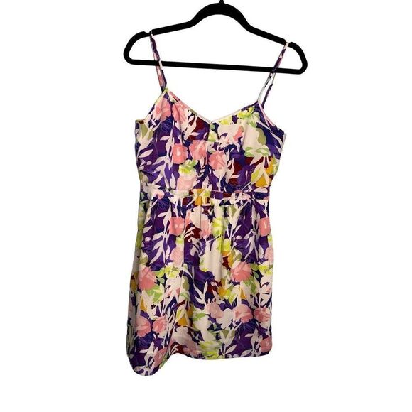 J Crew Spaghetti Strap Floral Dress Size 6 Multi Color with Pockets (K1) - Picture 1 of 9